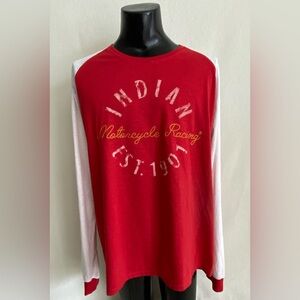Indian Motorcycle Shirt Men’s XXL Red Motocross Long-Sleeve T-Shirt Sold Out